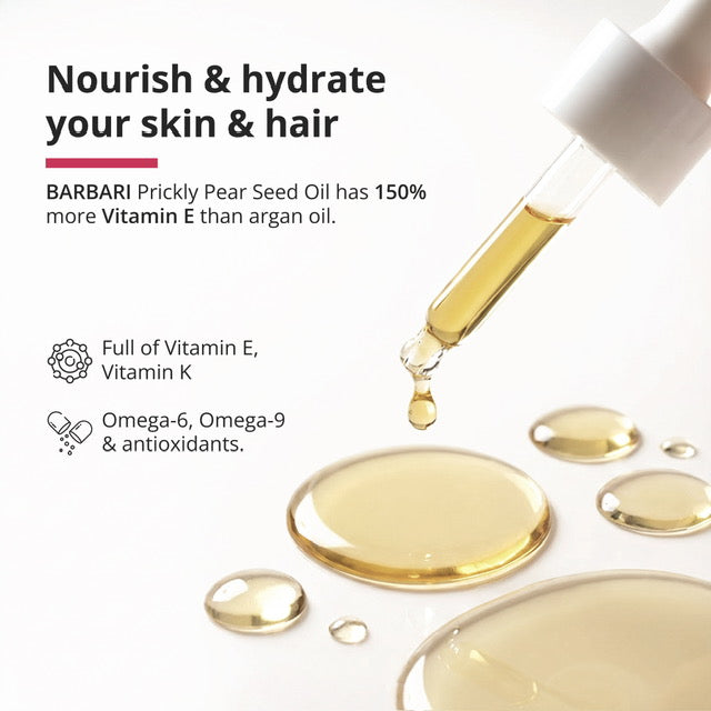 The Premium BARBARI Oil 100% Pure Prickly Pear Seed Beauty Oil 15 mL