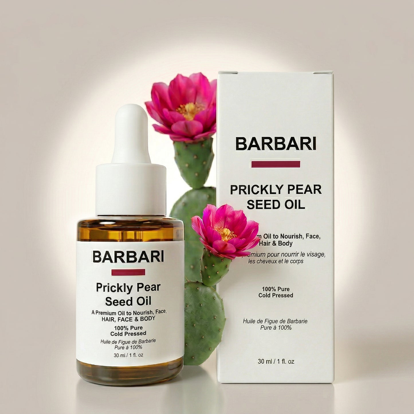 The Premium BARBARI Oil 100% Pure Prickly Pear Seed Beauty Oil 15 mL & 30 mL