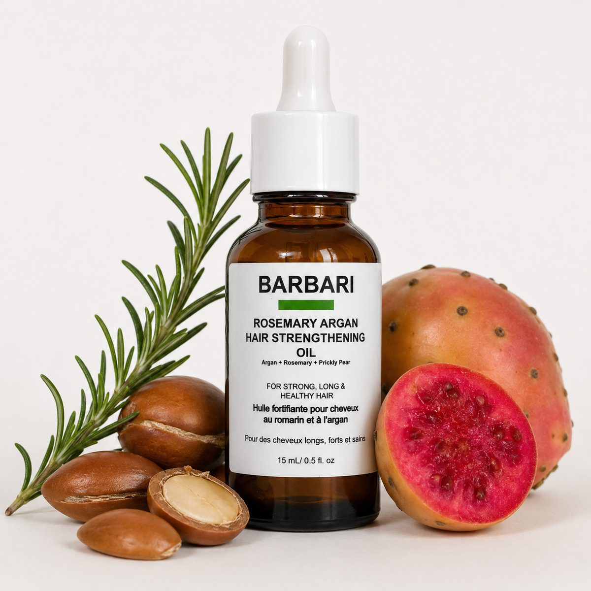 BARBARI Rosemary Argan Hair Strengthening Oil (only 3 organic ingredients)