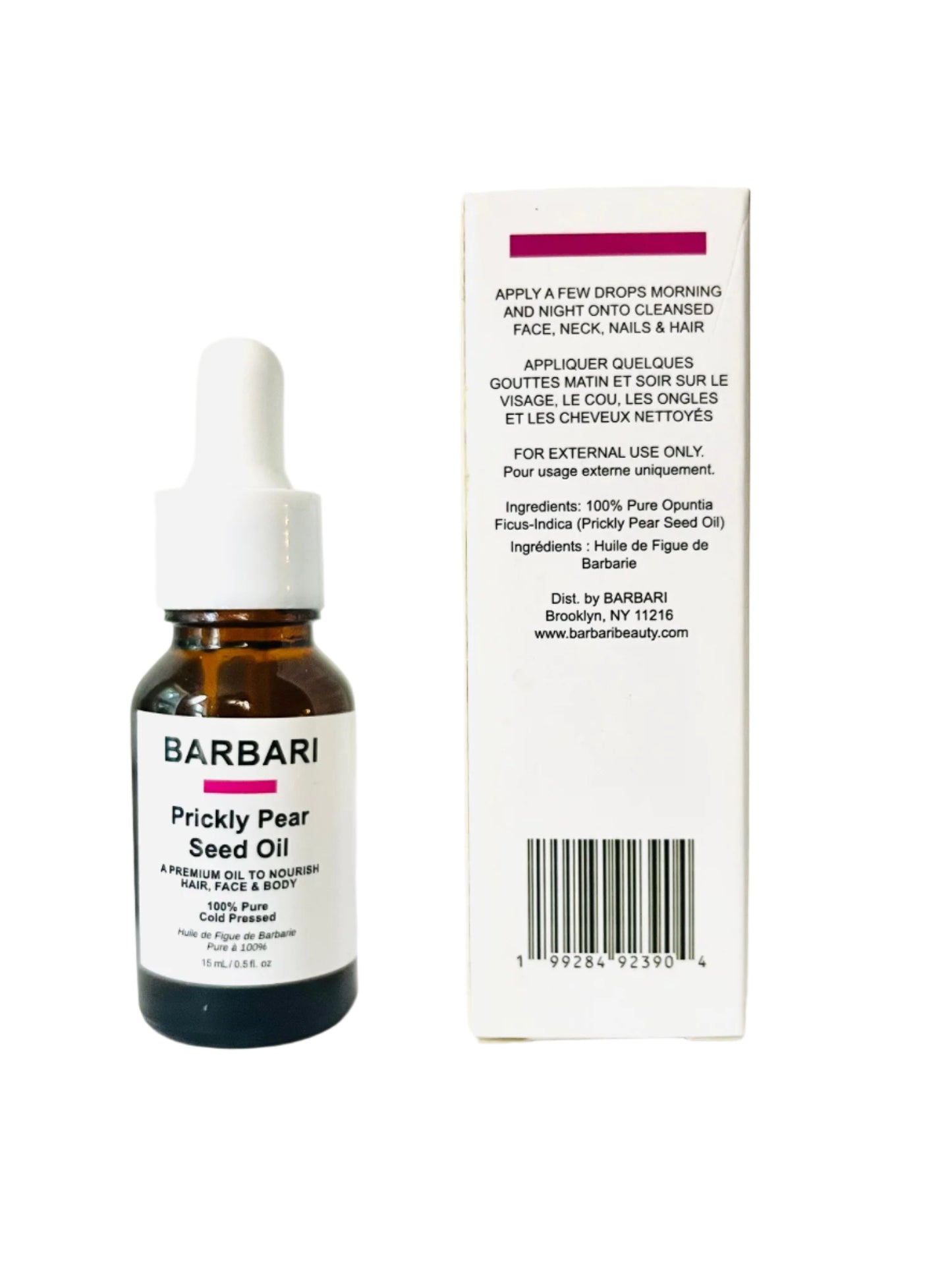 The Premium BARBARI Oil 100% Pure Prickly Pear Seed Beauty Oil 15 mL
